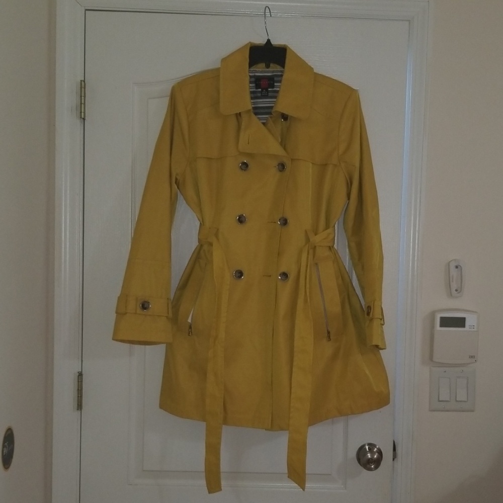 Gallery belted button up spring womans jacket